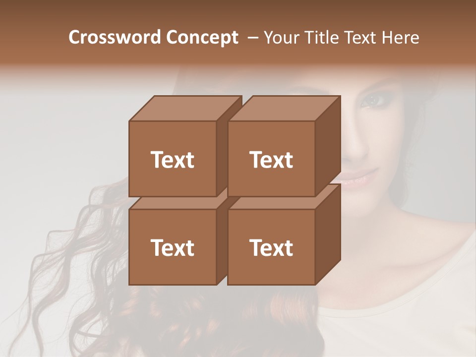 Wavy Hair Fashion Girl PowerPoint Template