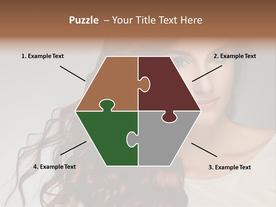 Wavy Hair Fashion Girl PowerPoint Template