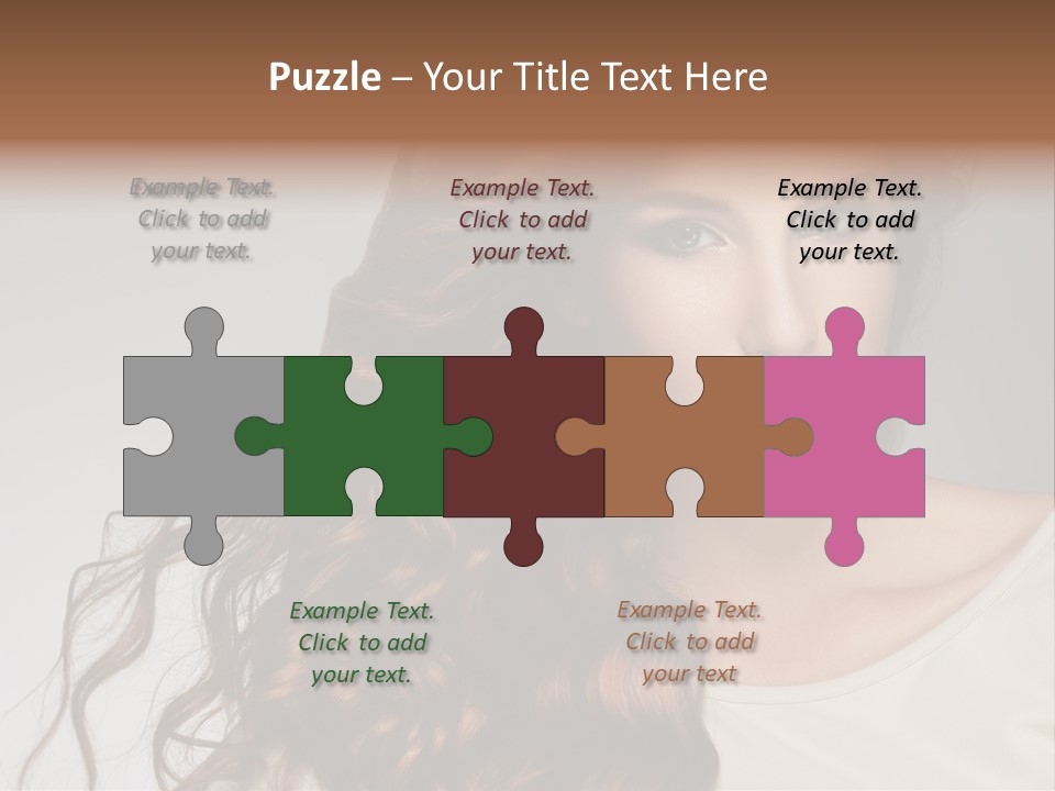 Wavy Hair Fashion Girl PowerPoint Template