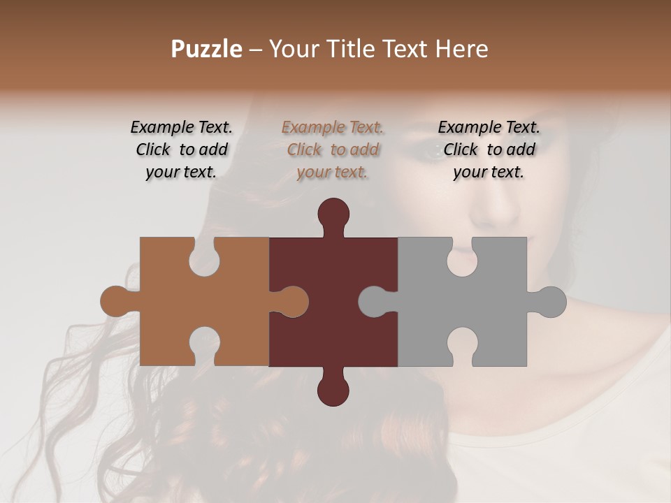 Wavy Hair Fashion Girl PowerPoint Template