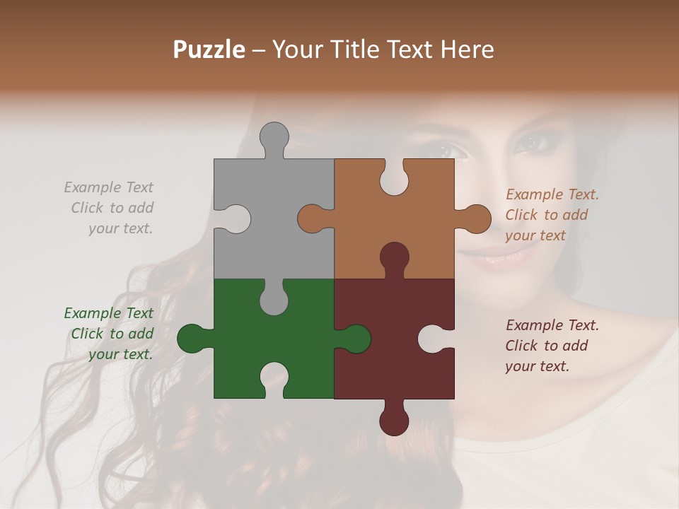 Wavy Hair Fashion Girl PowerPoint Template