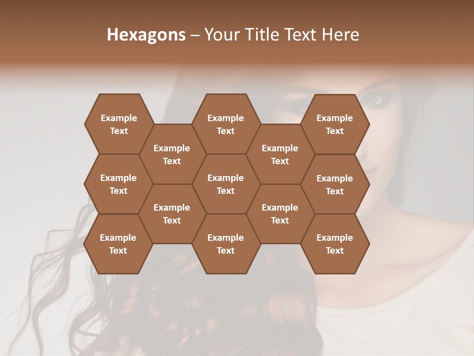 Wavy Hair Fashion Girl PowerPoint Template