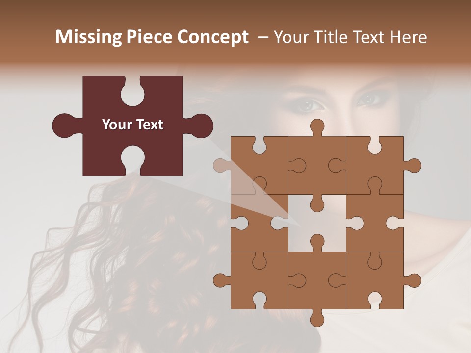 Wavy Hair Fashion Girl PowerPoint Template