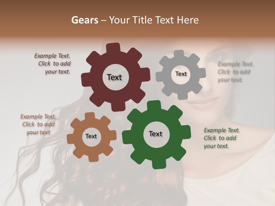 Wavy Hair Fashion Girl PowerPoint Template