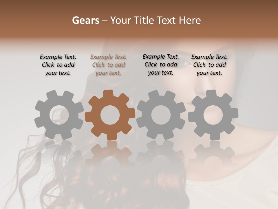 Wavy Hair Fashion Girl PowerPoint Template