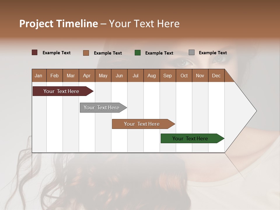 Wavy Hair Fashion Girl PowerPoint Template