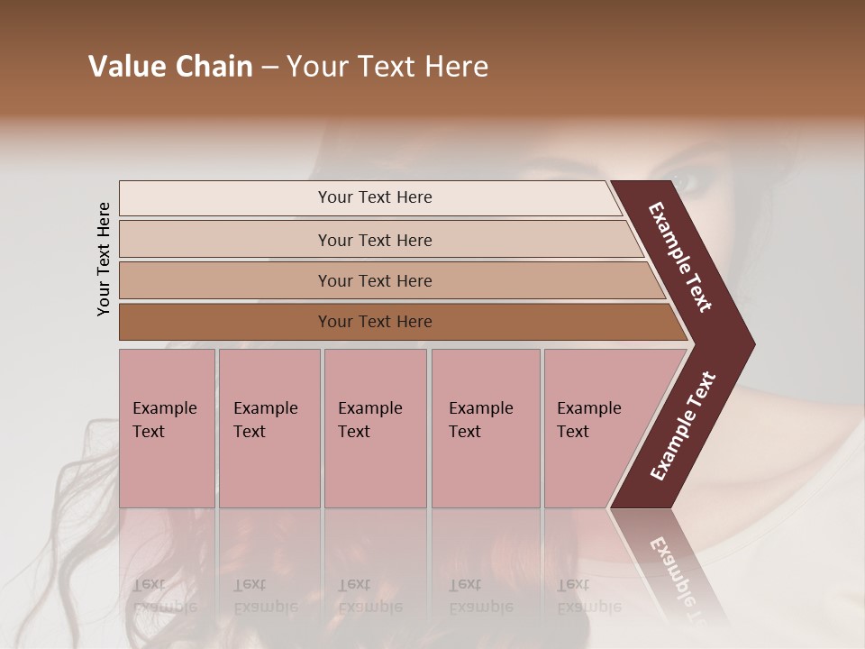 Wavy Hair Fashion Girl PowerPoint Template