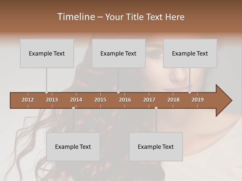 Wavy Hair Fashion Girl PowerPoint Template