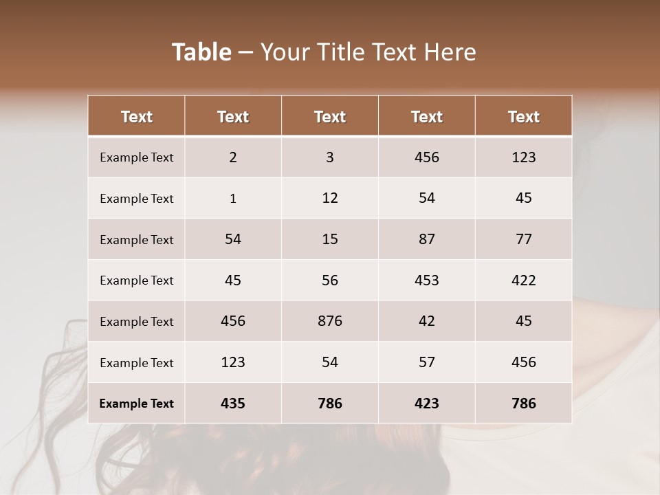 Wavy Hair Fashion Girl PowerPoint Template