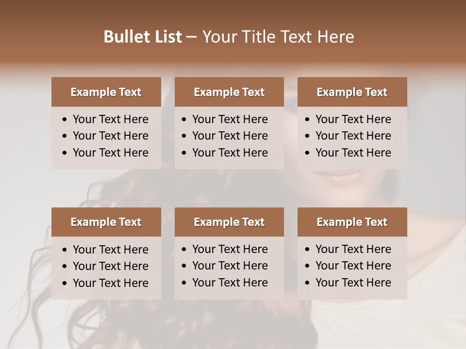 Wavy Hair Fashion Girl PowerPoint Template