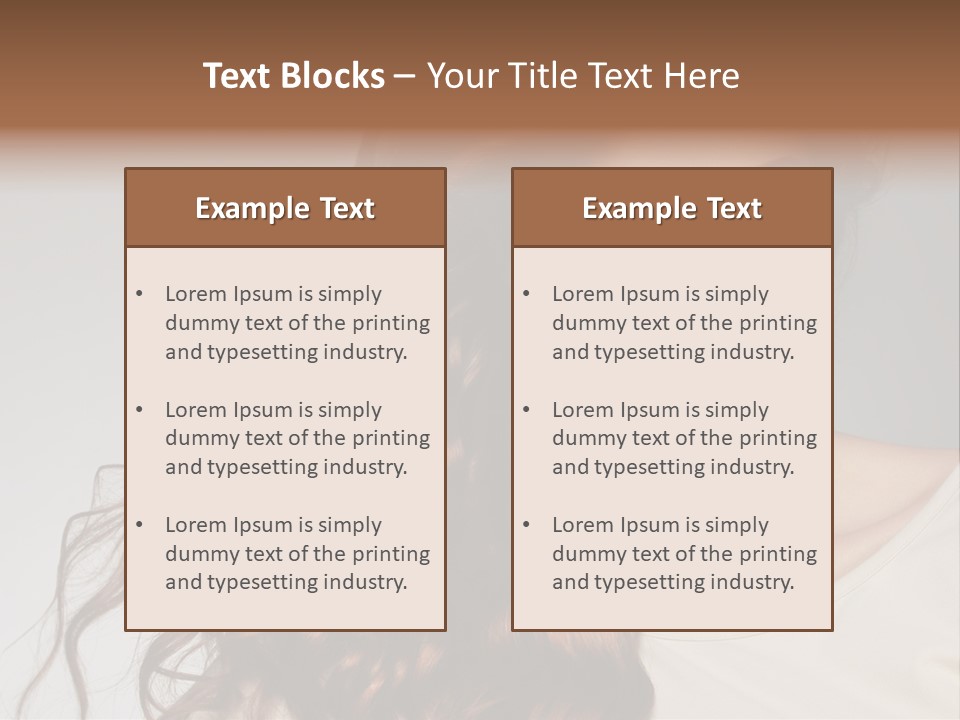 Wavy Hair Fashion Girl PowerPoint Template