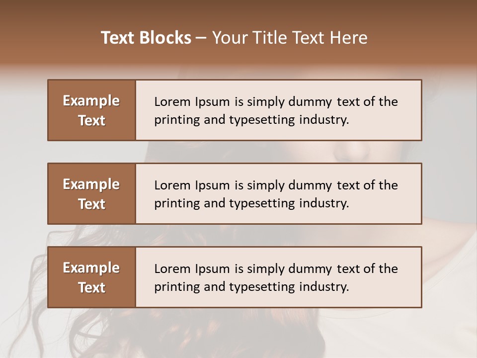 Wavy Hair Fashion Girl PowerPoint Template