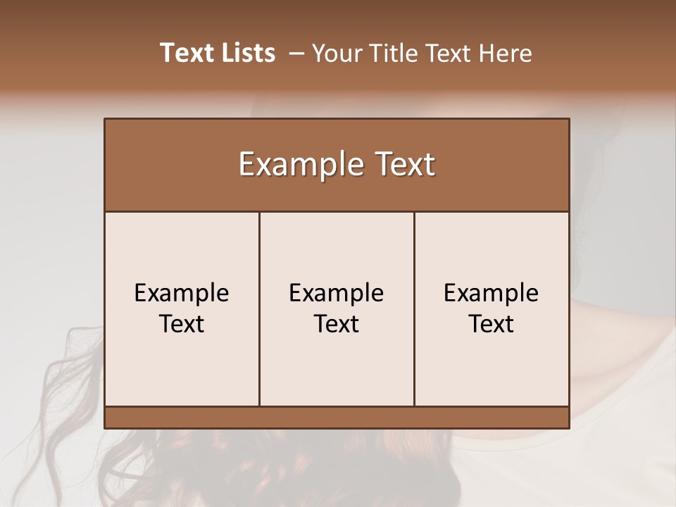 Wavy Hair Fashion Girl PowerPoint Template
