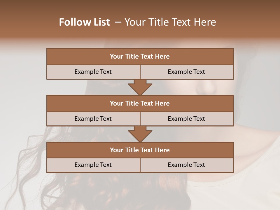 Wavy Hair Fashion Girl PowerPoint Template