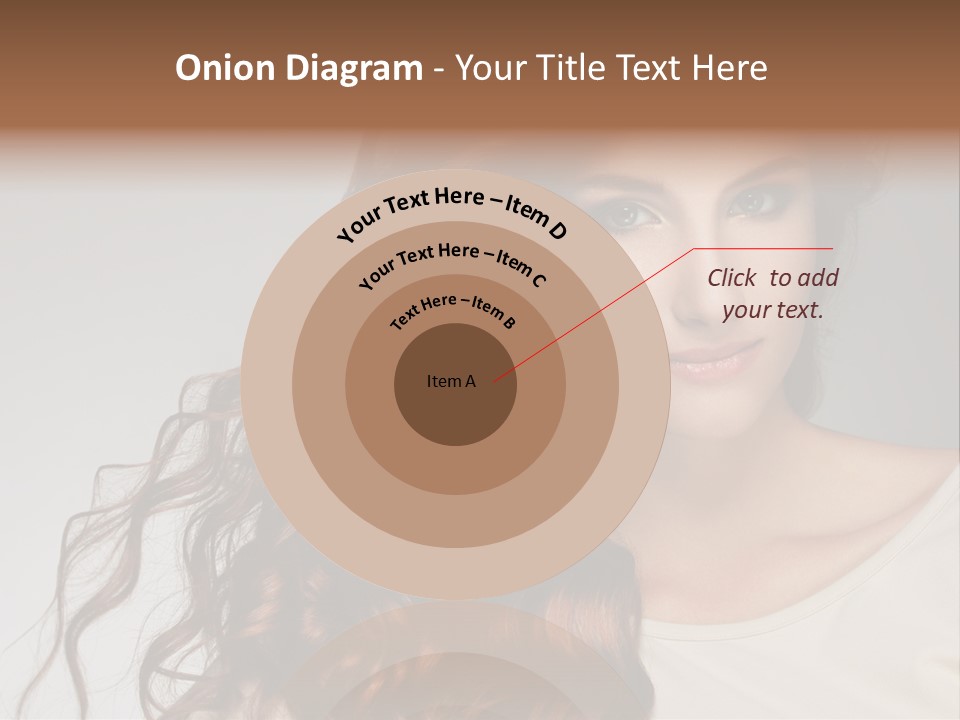 Wavy Hair Fashion Girl PowerPoint Template