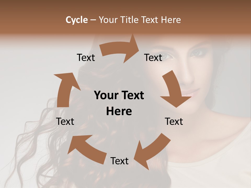 Wavy Hair Fashion Girl PowerPoint Template