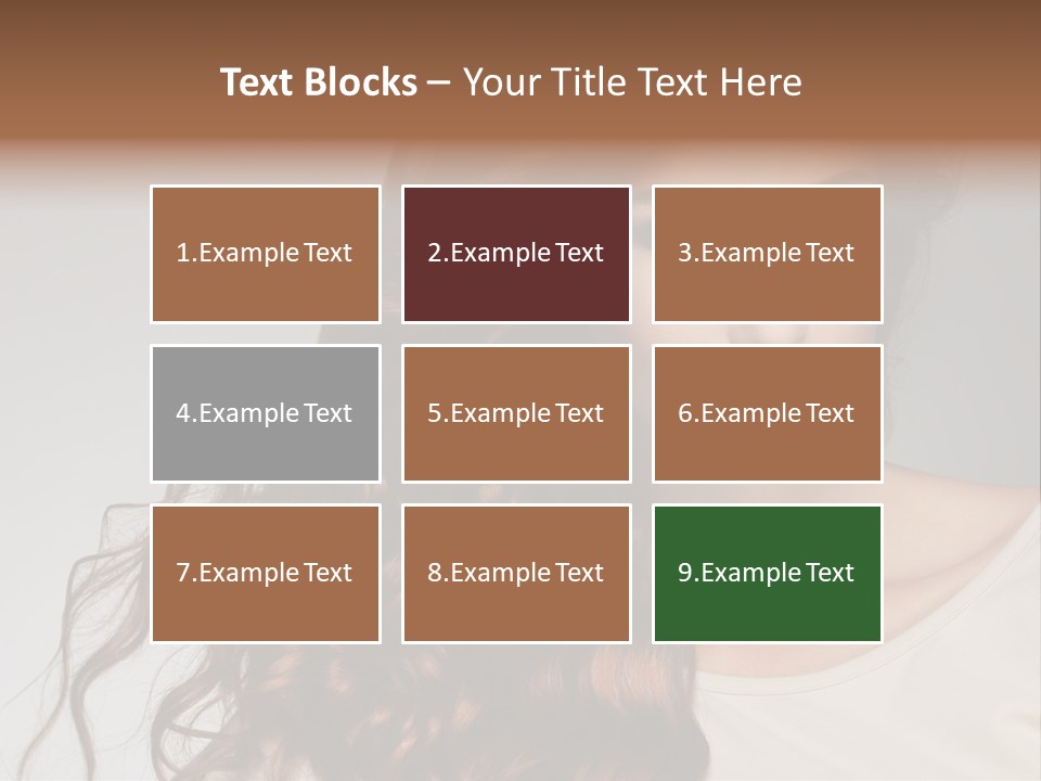 Wavy Hair Fashion Girl PowerPoint Template