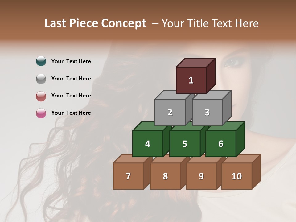 Wavy Hair Fashion Girl PowerPoint Template