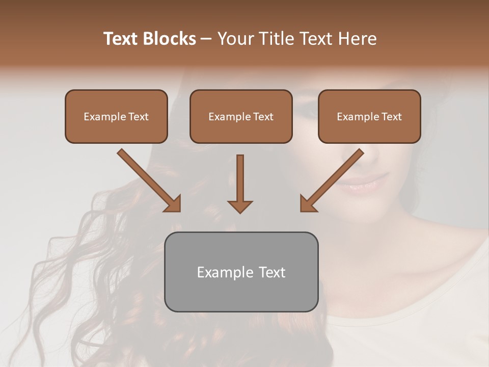 Wavy Hair Fashion Girl PowerPoint Template