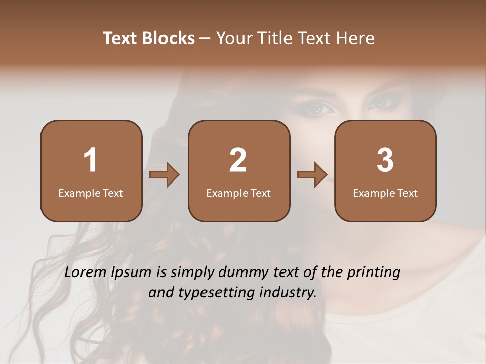 Wavy Hair Fashion Girl PowerPoint Template