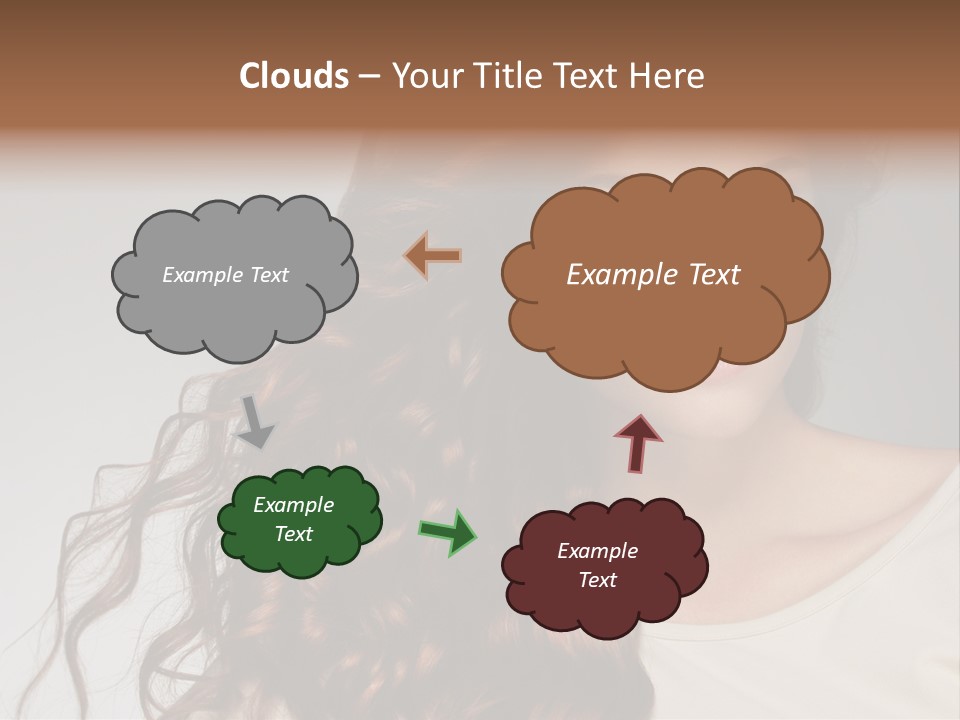 Wavy Hair Fashion Girl PowerPoint Template