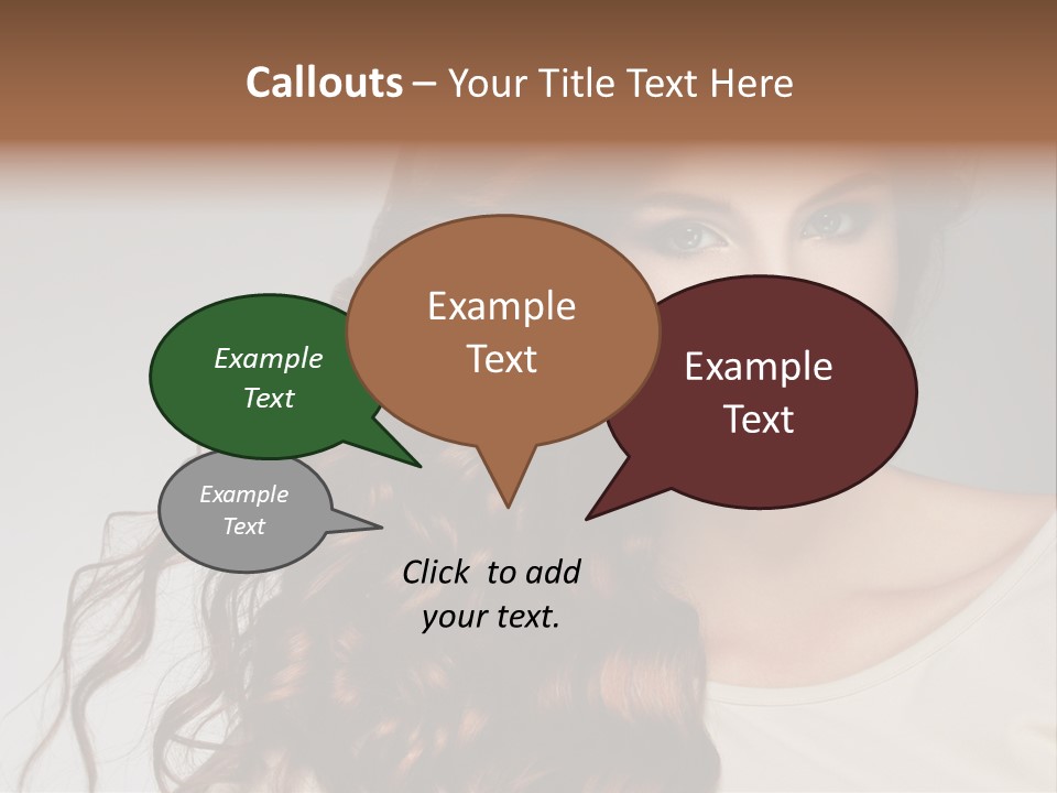 Wavy Hair Fashion Girl PowerPoint Template