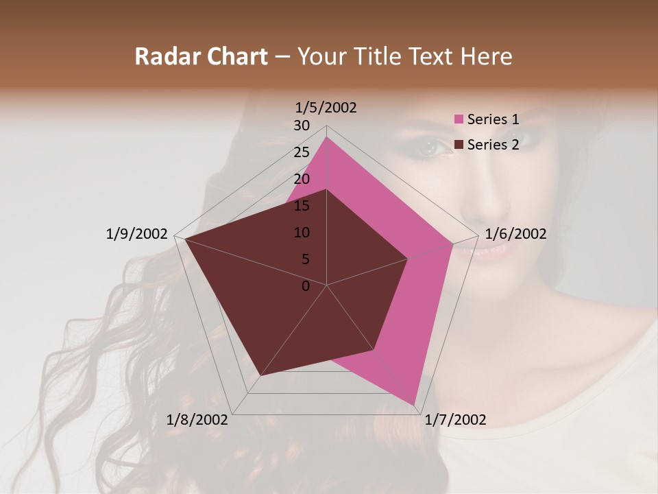 Wavy Hair Fashion Girl PowerPoint Template