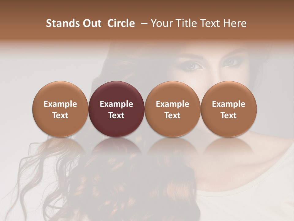 Wavy Hair Fashion Girl PowerPoint Template