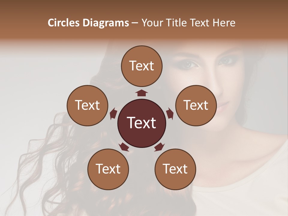 Wavy Hair Fashion Girl PowerPoint Template