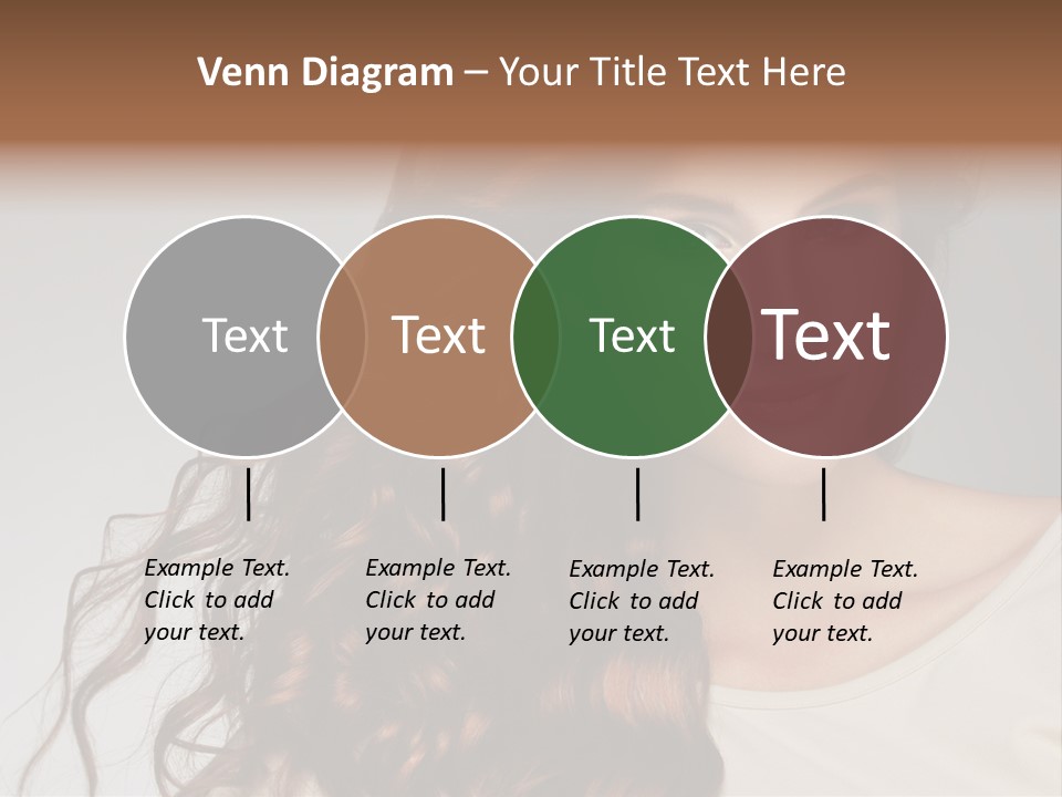 Wavy Hair Fashion Girl PowerPoint Template