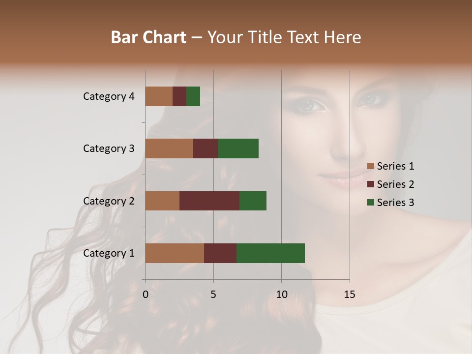 Wavy Hair Fashion Girl PowerPoint Template