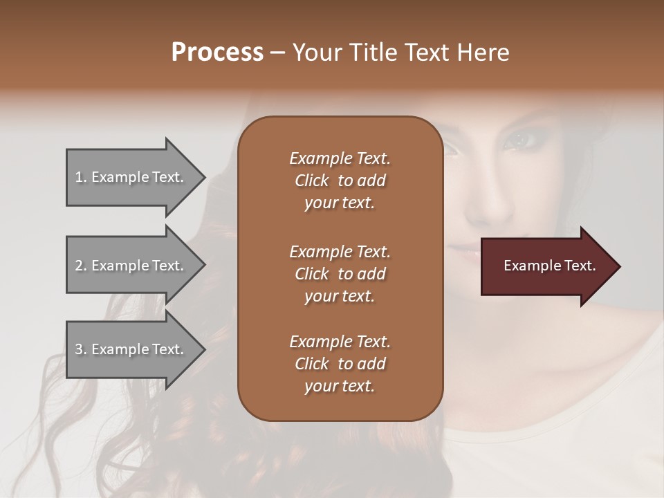 Wavy Hair Fashion Girl PowerPoint Template