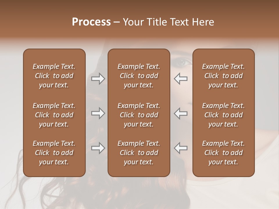 Wavy Hair Fashion Girl PowerPoint Template