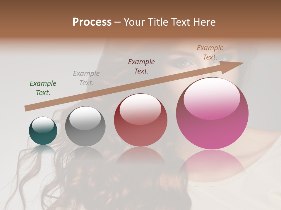 Wavy Hair Fashion Girl PowerPoint Template