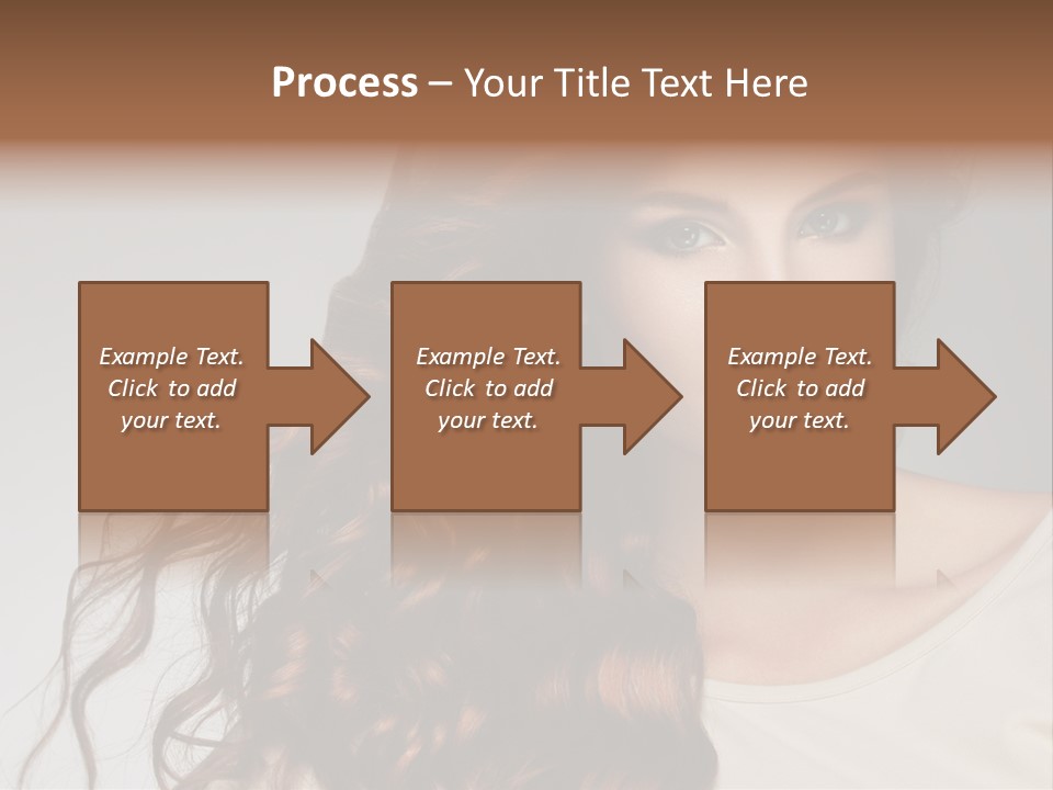 Wavy Hair Fashion Girl PowerPoint Template