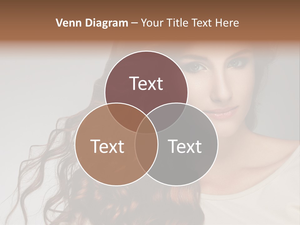 Wavy Hair Fashion Girl PowerPoint Template