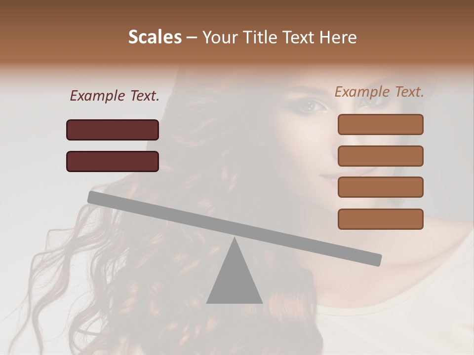 Wavy Hair Fashion Girl PowerPoint Template