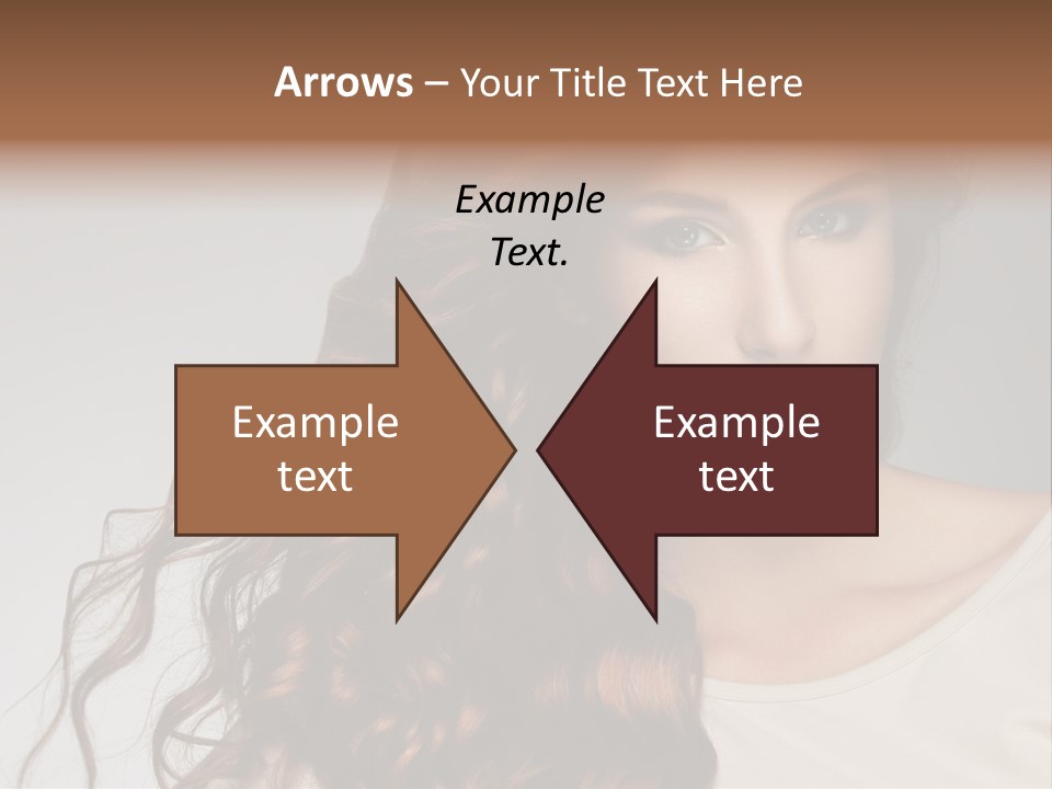 Wavy Hair Fashion Girl PowerPoint Template