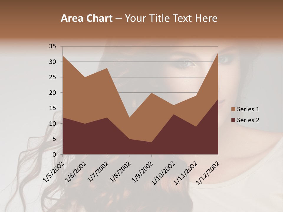 Wavy Hair Fashion Girl PowerPoint Template