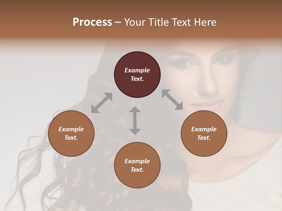 Wavy Hair Fashion Girl PowerPoint Template