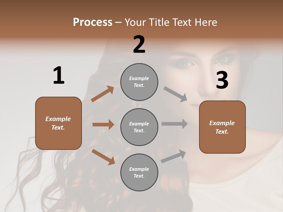 Wavy Hair Fashion Girl PowerPoint Template