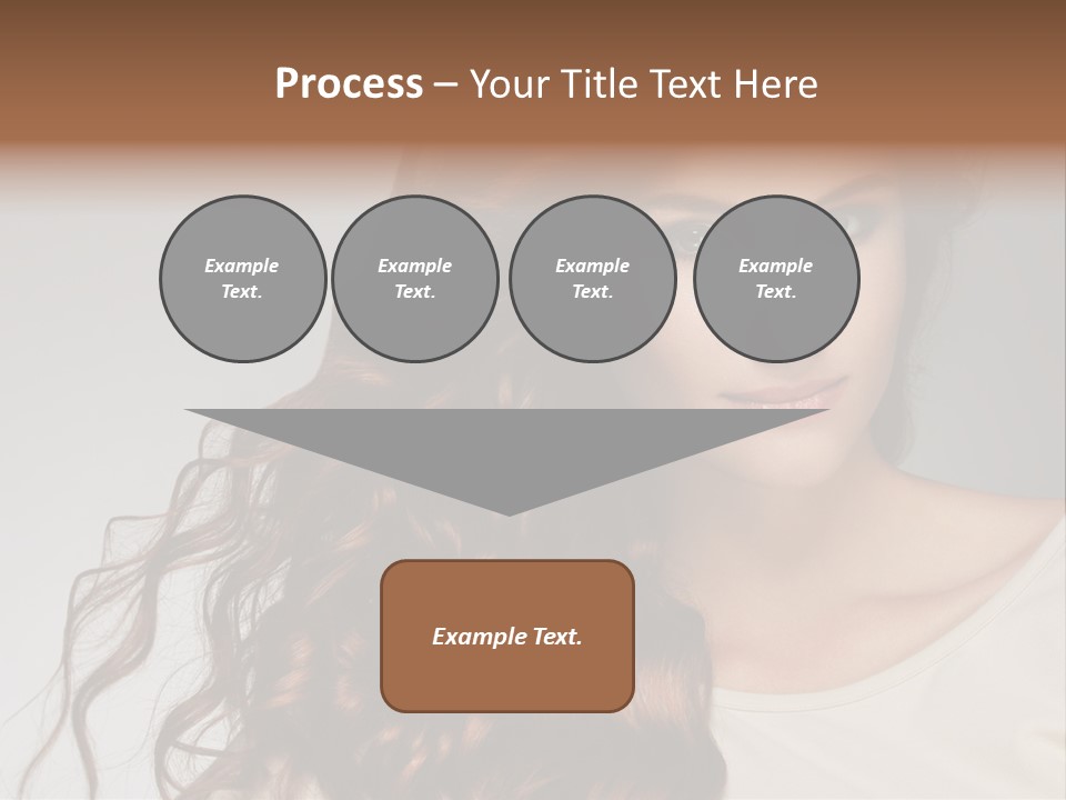 Wavy Hair Fashion Girl PowerPoint Template