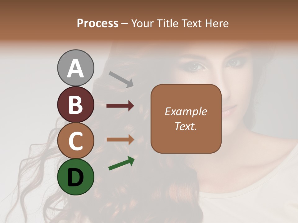 Wavy Hair Fashion Girl PowerPoint Template