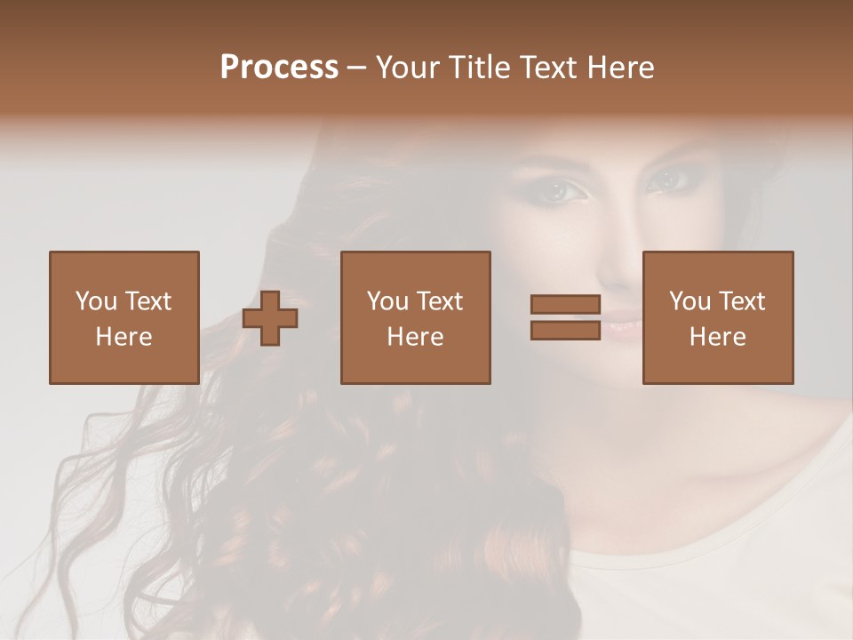 Wavy Hair Fashion Girl PowerPoint Template