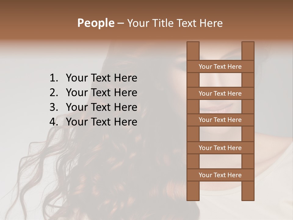 Wavy Hair Fashion Girl PowerPoint Template