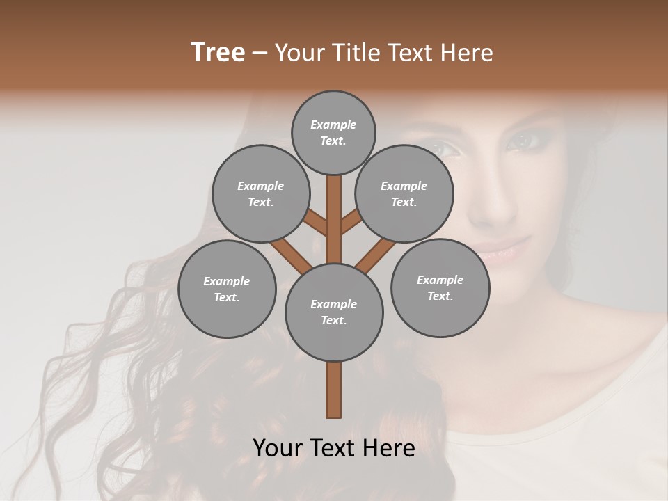 Wavy Hair Fashion Girl PowerPoint Template