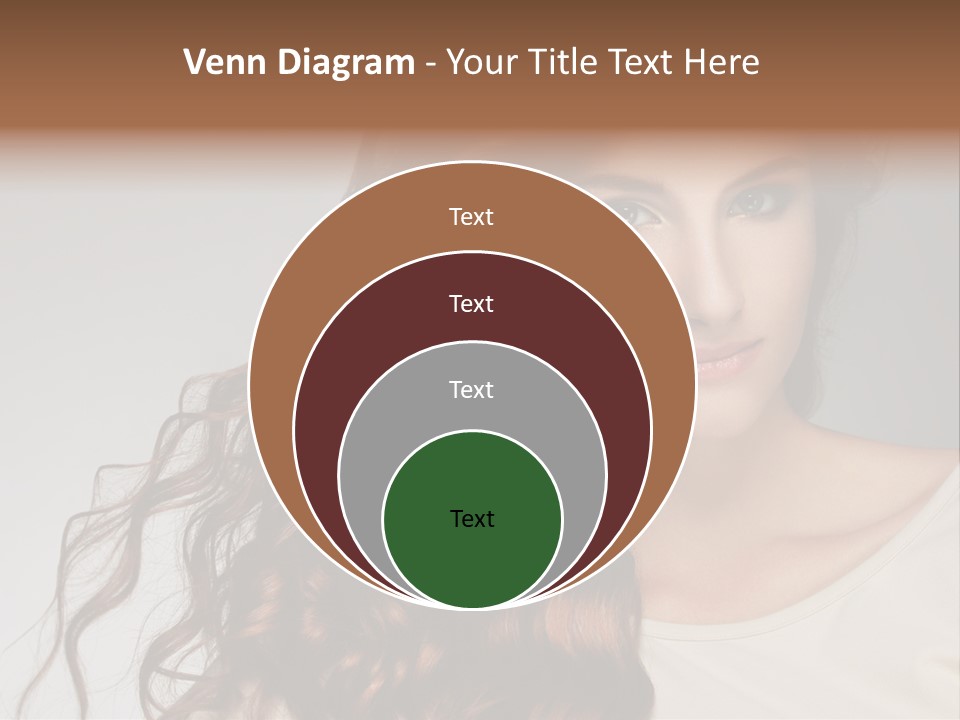 Wavy Hair Fashion Girl PowerPoint Template