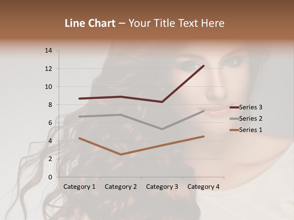 Wavy Hair Fashion Girl PowerPoint Template