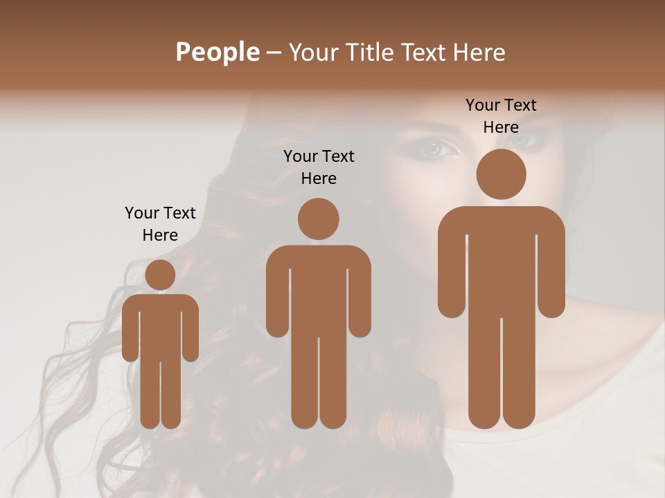 Wavy Hair Fashion Girl PowerPoint Template