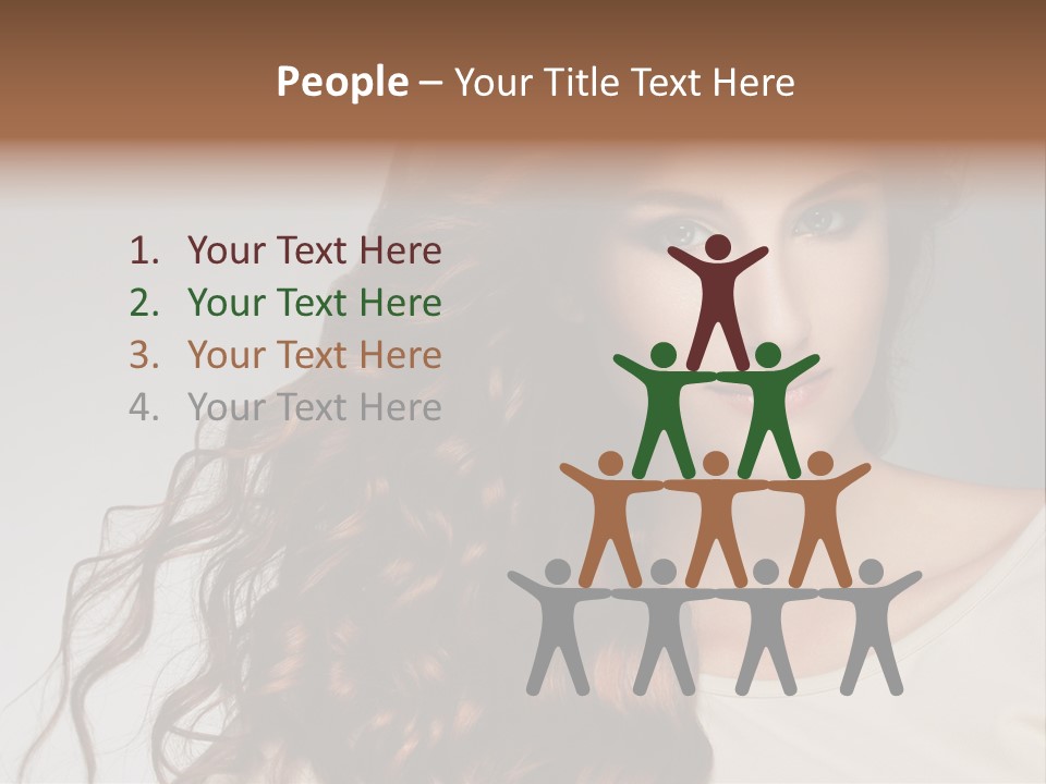 Wavy Hair Fashion Girl PowerPoint Template